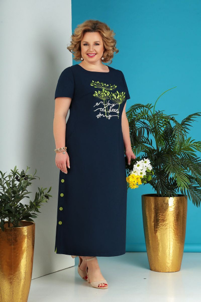 Платье Grace for you 194 темно-синий - фото 1