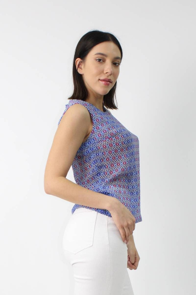 Блуза VLADOR 500612 синий1 - фото 2