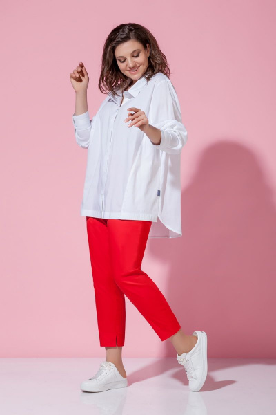 Рубашка Anna Majewska 1368 белый - фото 6