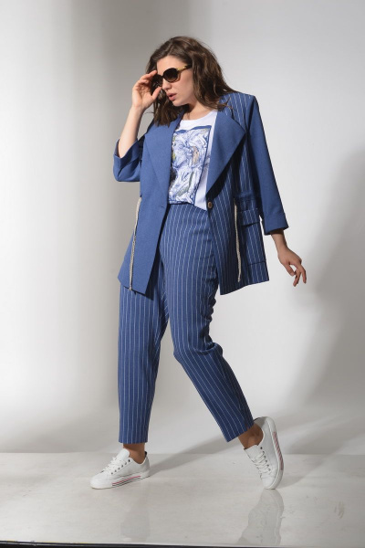 Брюки, жакет, майка Anna Majewska А316B/Б316BF джинс - фото 5