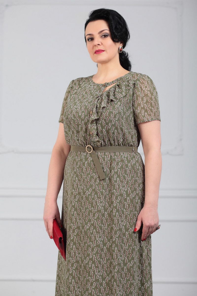 Платье MadameRita 5088 хаки - фото 2