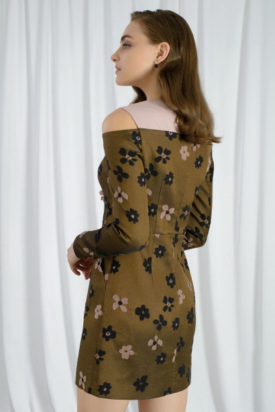 Платье нарядное круглогодичное из текстиля BURVIN 6583-81 - фото 2