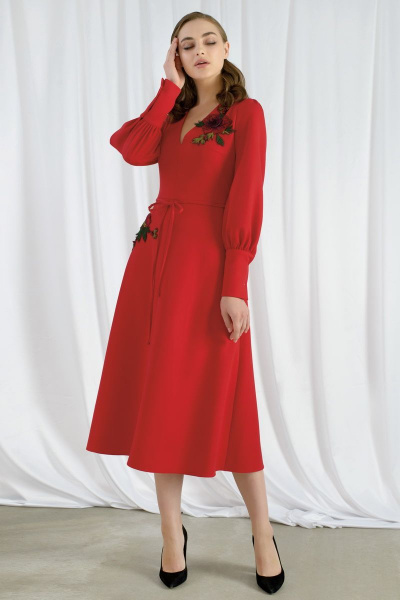 Платье нарядное круглогодичное из текстиля BURVIN 6657-81 - фото 1