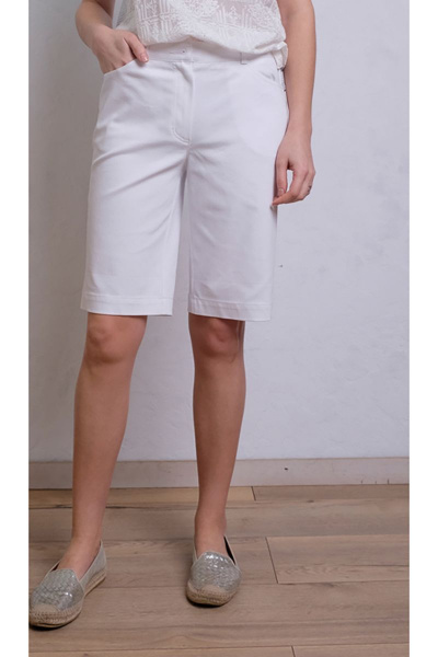 Шорты летние из текстиля белые BURVIN 7261-31 - фото 2
