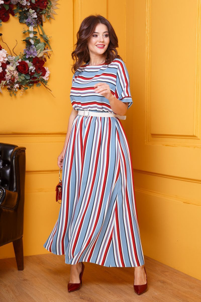 Платье Anastasia 421 голубой - фото 2