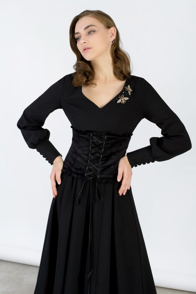 Пояс круглый год черный нарядный BURVIN 6695-00 - фото 1