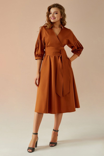 Платье Andrea Fashion AF-8 кэмел - фото 2