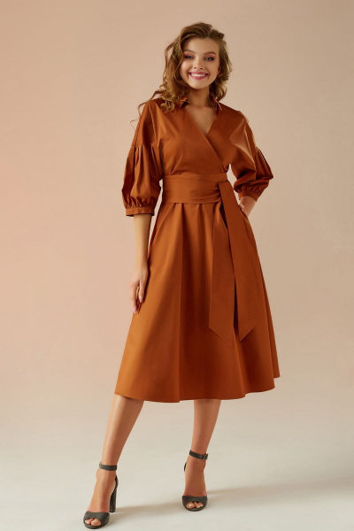 Платье Andrea Fashion AF-8 кэмел - фото 1