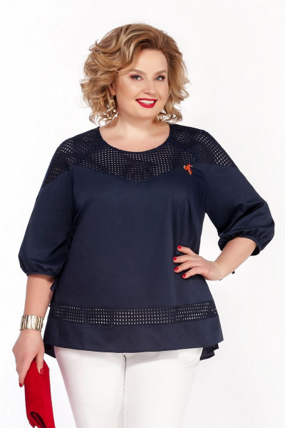 Блуза Pretty 1118 темно-синий - фото 1