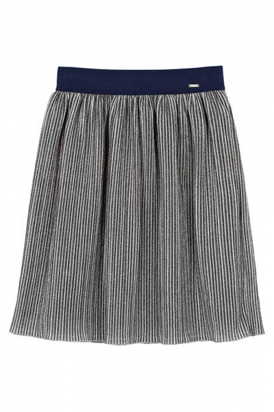 Юбка-клеш из трикотажа с люрексом и поясом Bell Bimbo 192110 мультиколор1 - фото 2