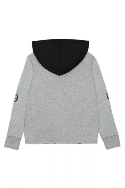Демисезонный худи из трикотажа с принтом и полосой Bell Bimbo 192167 св.серый меланж - фото 4