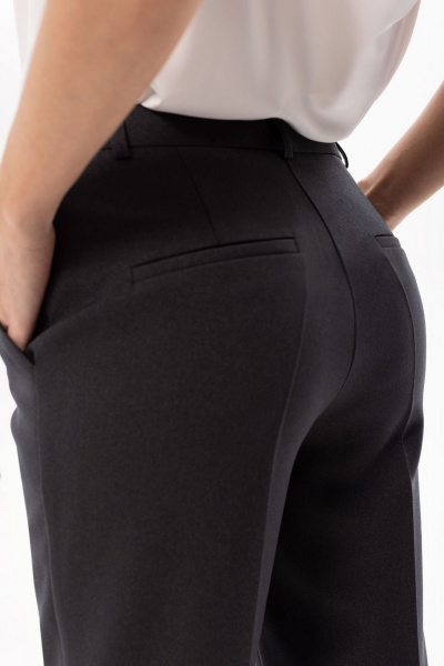 Деловой текстильный костюм: жакет и брюки с рельефами Golden Valley 6172-1 графит - фото 5