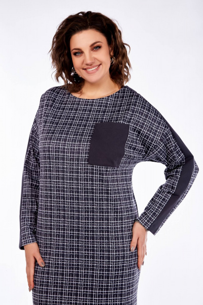 Платье Ольга Стиль С-829 серый - фото 2