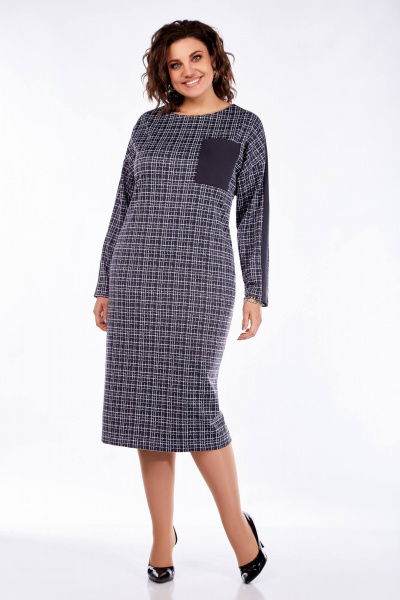 Платье Ольга Стиль С-829 серый - фото 1