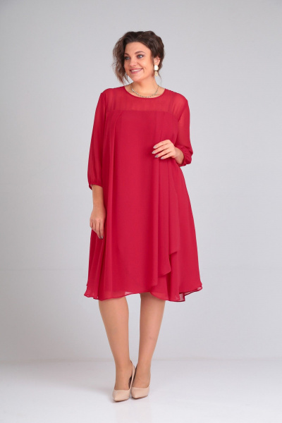 Платье БагираАнТа 923/1 красный - фото 1