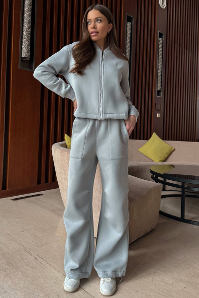 Комфортный костюм из трикотажа с кулисой и фиксаторами GO F3055/29-01.170-176 - фото 1