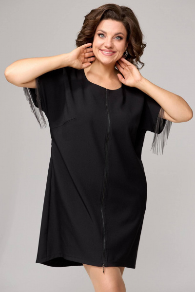 Платье прямого силуэта с рукавом 3/4 и кулисой Надин-Н 2128 - фото 4