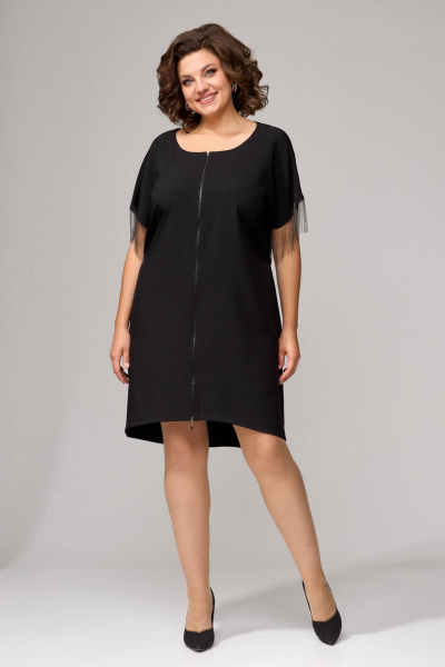 Платье прямого силуэта с рукавом 3/4 и кулисой Надин-Н 2128 - фото 1