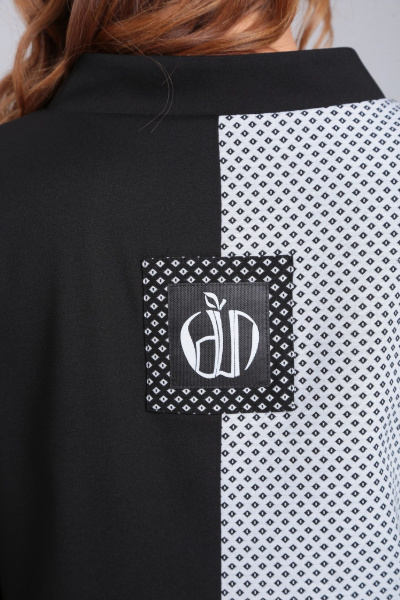 Черное бохо платье с карманами, подрезами и нашивками Angelina & Сompany 938 - фото 10