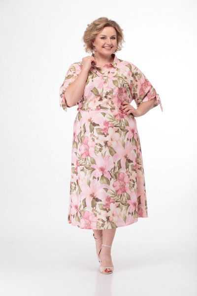 Платье Anelli 670 молочный - фото 4