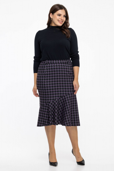 Оригинальная юбка с расширением и клиньями Avila 0817 фиолетовый1 - фото 8