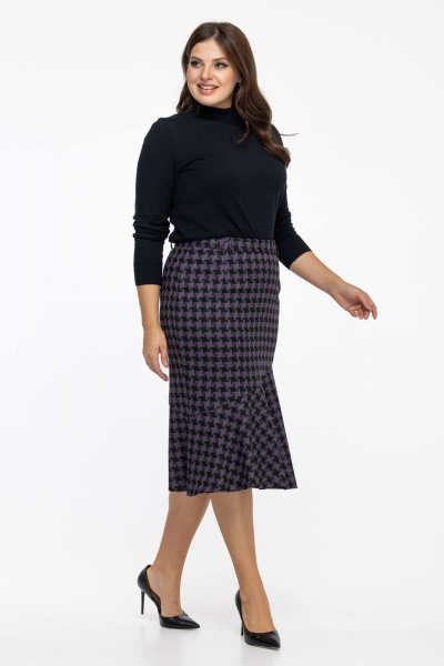 Оригинальная юбка с расширением и клиньями Avila 0817 фиолетовый1 - фото 7