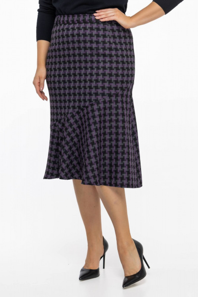 Оригинальная юбка с расширением и клиньями Avila 0817 фиолетовый1 - фото 5