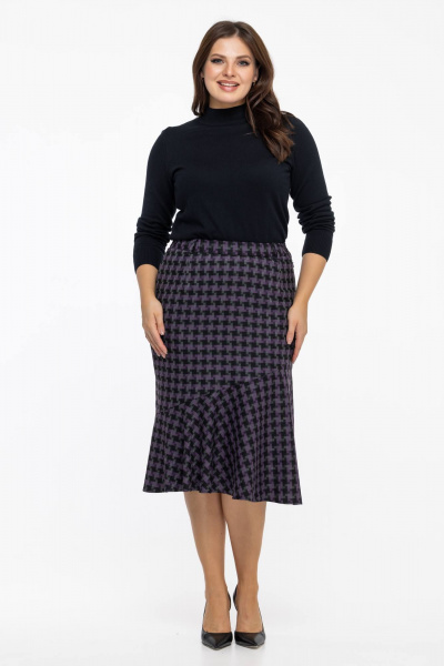 Оригинальная юбка с расширением и клиньями Avila 0817 фиолетовый1 - фото 1