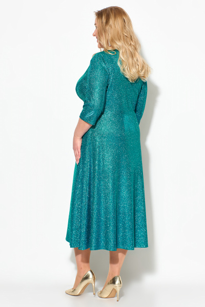 Платье нарядное из трикотажа с люрексом и эффектным запахом Algranda А3960 - фото 5