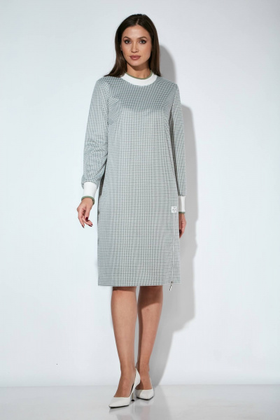 Платье с разрезом и кружевной отделкой, стиль на каждый день TAiER 1247 мята - фото 8