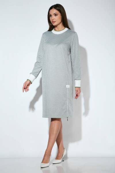 Платье с разрезом и кружевной отделкой, стиль на каждый день TAiER 1247 мята - фото 7