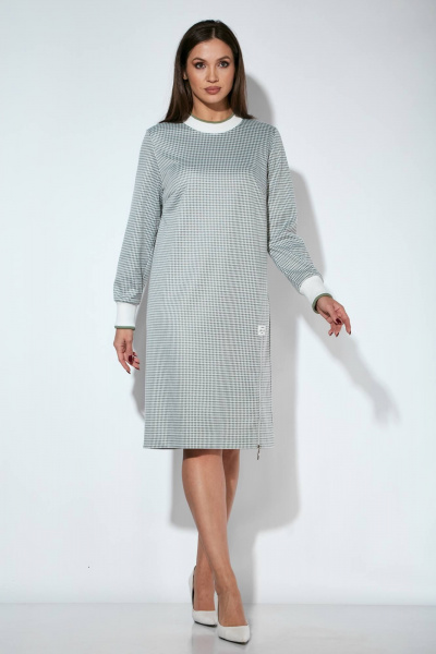 Платье с разрезом и кружевной отделкой, стиль на каждый день TAiER 1247 мята - фото 1