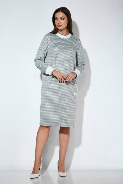 Платье с разрезом и кружевной отделкой, стиль на каждый день TAiER 1247 мята - фото 6