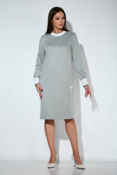 Платье с разрезом и кружевной отделкой, стиль на каждый день TAiER 1247 мята - фото 5