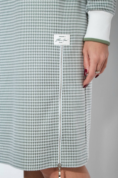 Платье с разрезом и кружевной отделкой, стиль на каждый день TAiER 1247 мята - фото 10