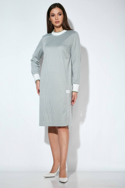 Платье с разрезом и кружевной отделкой, стиль на каждый день TAiER 1247 мята - фото 2
