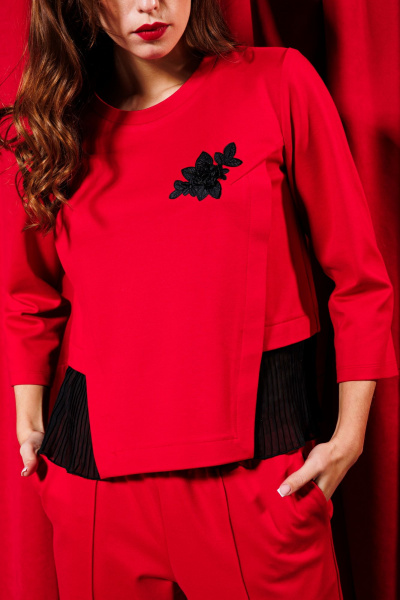 Блуза NikVa 399-4 алый - фото 4