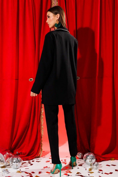 Костюм жакет и брюки оверсайз из текстиля, нарядный стиль Tattica 050 - фото 6