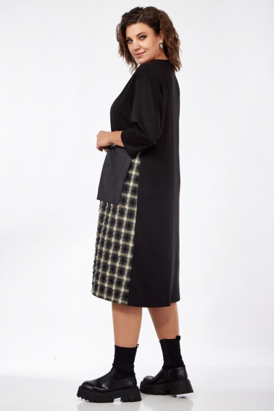 Платье Mubliz 128 черный_клетка - фото 10