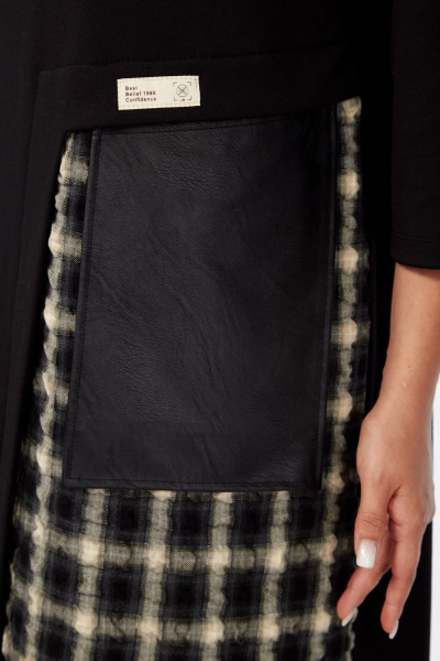 Платье Mubliz 128 черный_клетка - фото 9