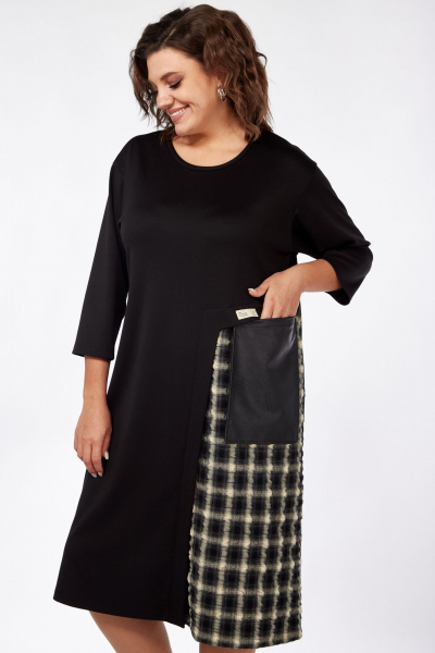 Платье Mubliz 128 черный_клетка - фото 8