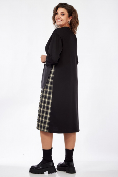 Платье Mubliz 128 черный_клетка - фото 2