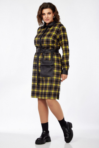 Платье Mubliz 115 черно-желтый - фото 7