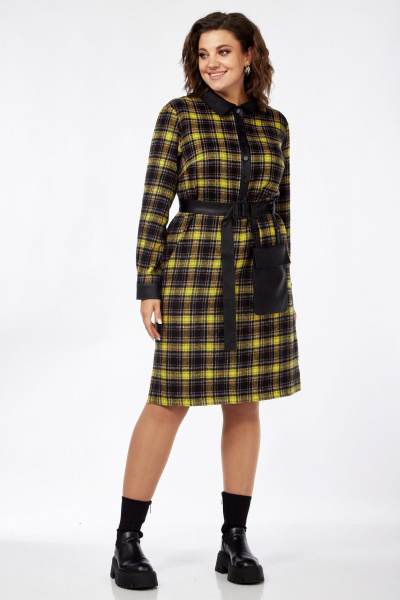 Платье Mubliz 115 черно-желтый - фото 3
