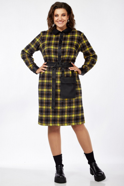 Платье Mubliz 115 черно-желтый - фото 1