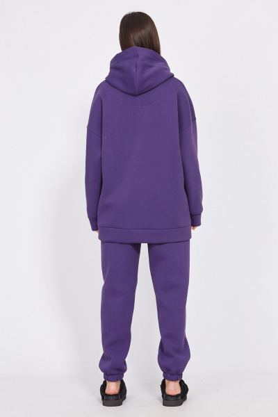 Фиолетовый спортивный комплект из трикотажа с капюшоном EOLA 2532 фиолетовый - фото 7