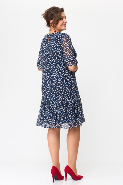 Платье шифоновое молодежное с вставками и воланом Solomeya Lux 817/1 - фото 9