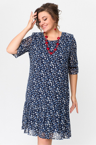 Платье шифоновое молодежное с вставками и воланом Solomeya Lux 817/1 - фото 4