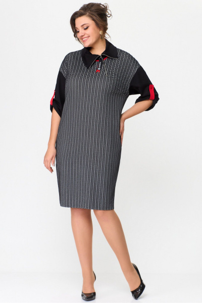 Платье из трикотажа длиной около 103 см на каждый день DaLi 4569 - фото 2