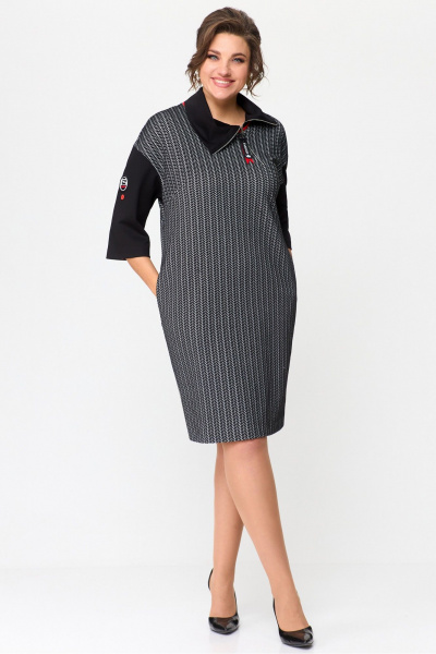 Платье из трикотажа длиной около 103 см на каждый день DaLi 4569 - фото 1